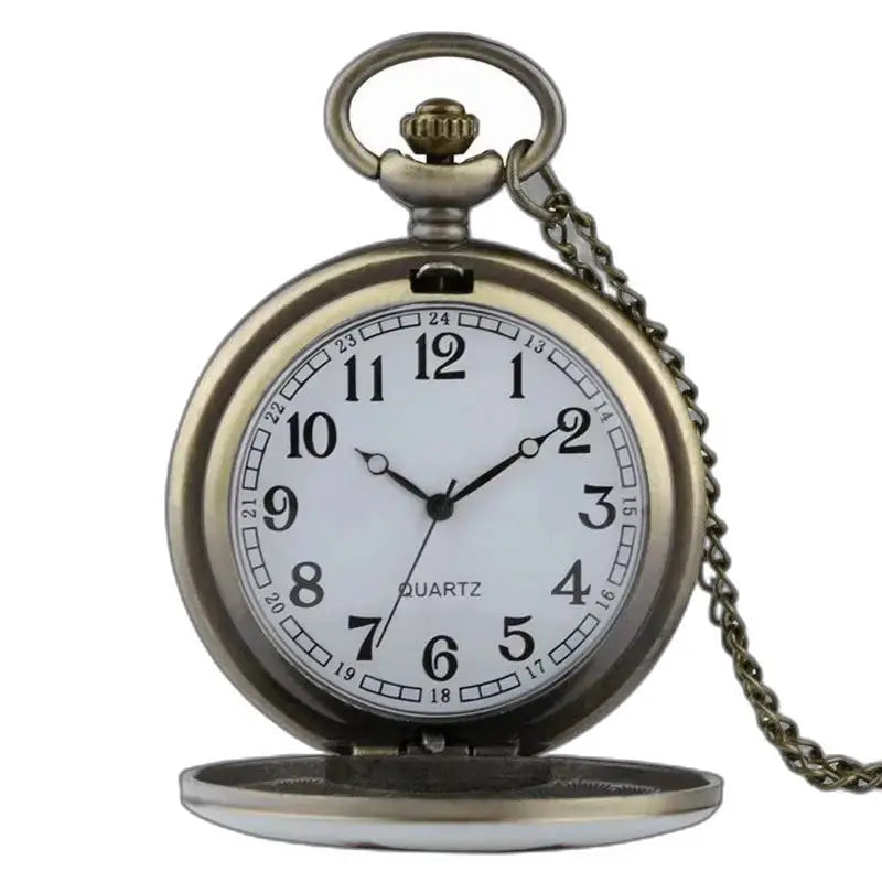 Veelkleurig dameskettingzakhorloge met elegante ketting in antieke stijl