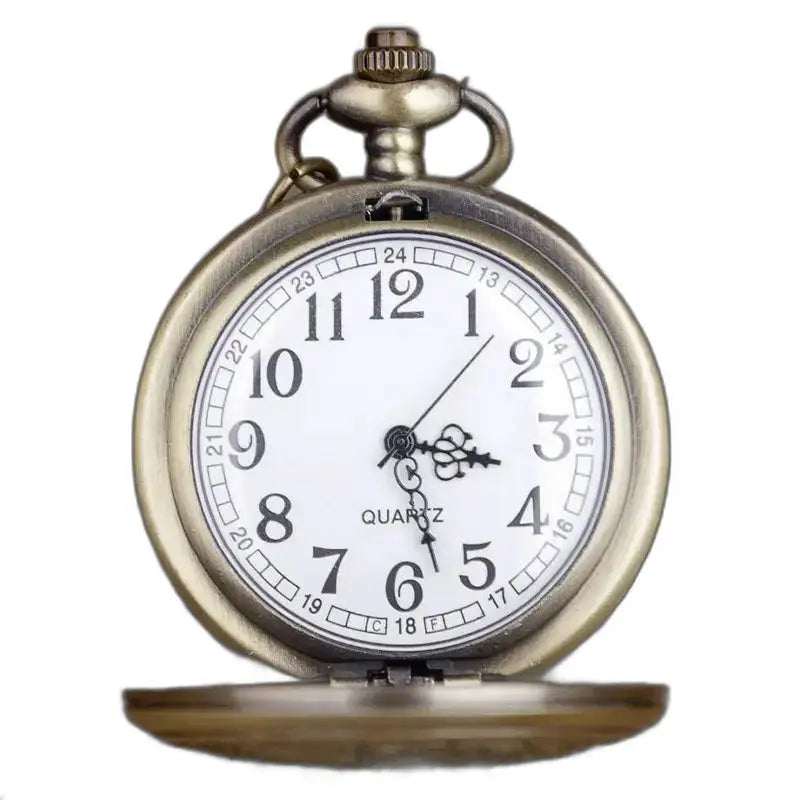 Dameshalskettingzakhorloge in vintagestijl met een elegante witte wijzerplaat