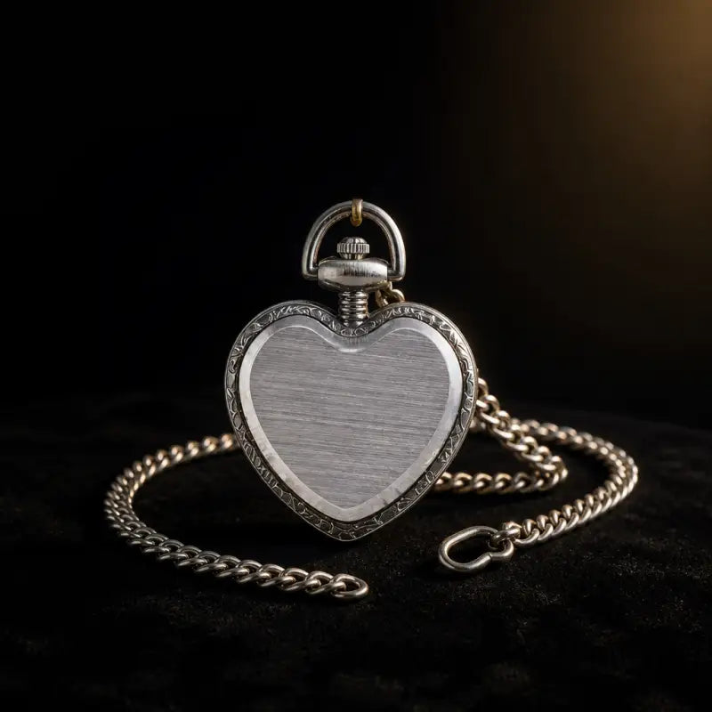 Vintage dameszakhorloge met lange ketting en hart - Univers Gousset