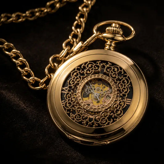 Half Hunter mechanisch zakhorloge met skelet - Univers Gousset