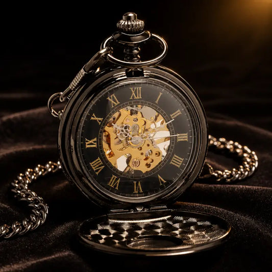 Half Hunter mechanisch zakhorloge met skelet - Univers Gousset