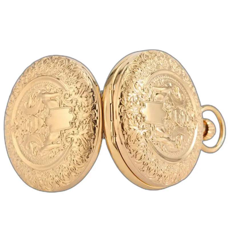 Double Golden Majesty Chic Pocket Watch, een sierlijk gouden zakhorloge