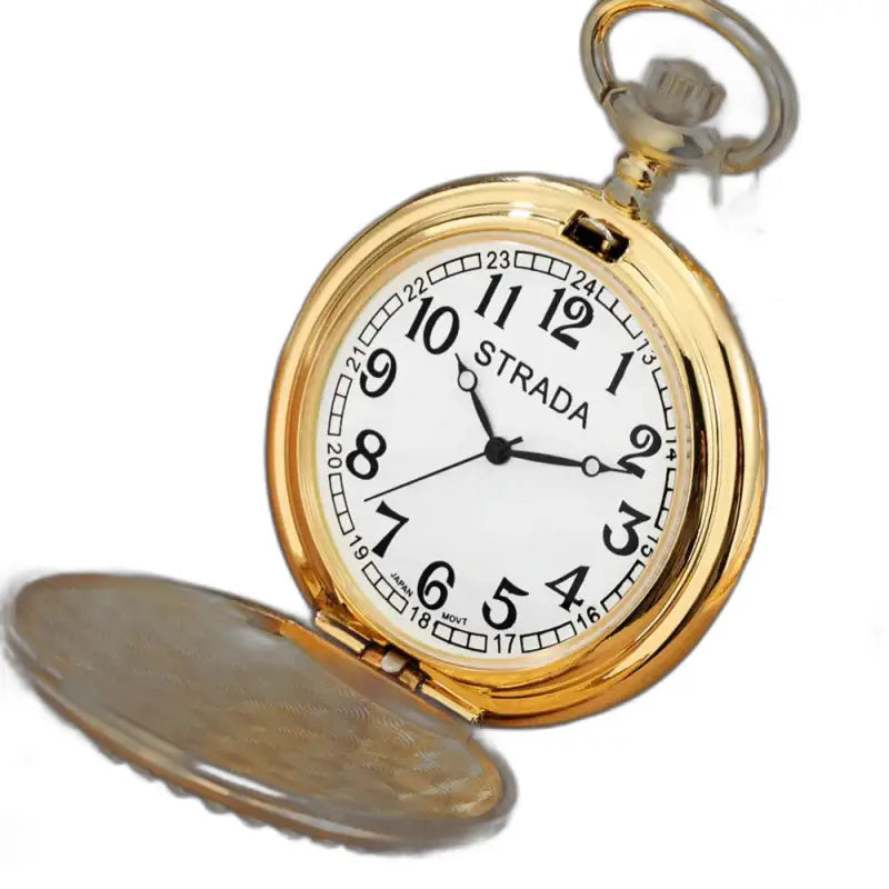 Gouden dameszakhorloge met bijenmotief, elegant kettingzakhorloge