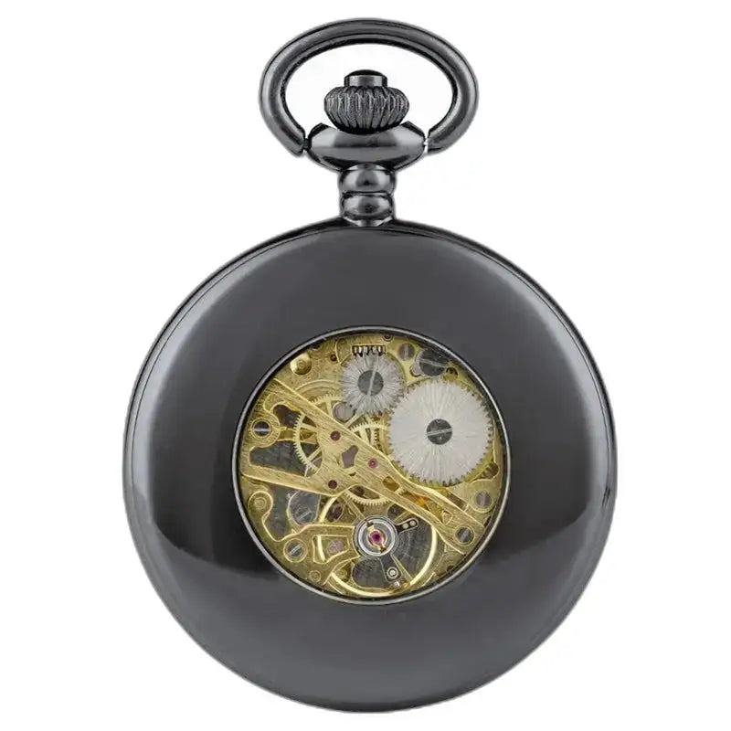Chique Demi Chasseur herenzakhorloge met zichtbaar mechanisme in elegante stijl