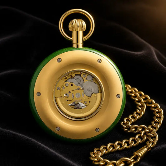 Jade luxe mechanisch herenzakhorloge - Univers Gousset