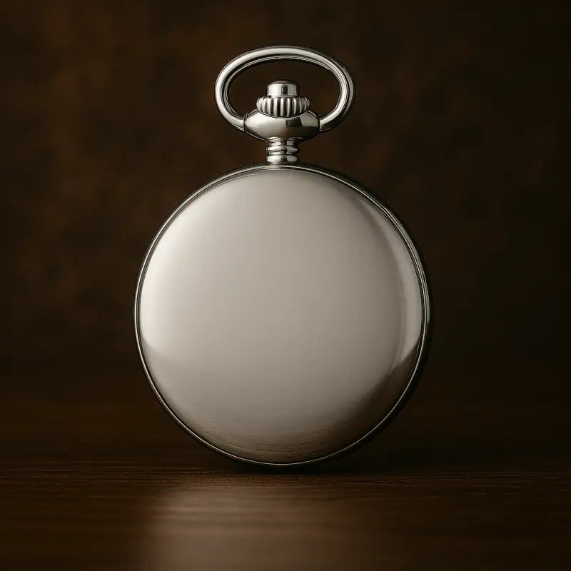 Glad spiegel luxe zilveren mechanisch zakhorloge, elegant zilveren zakhorloge
