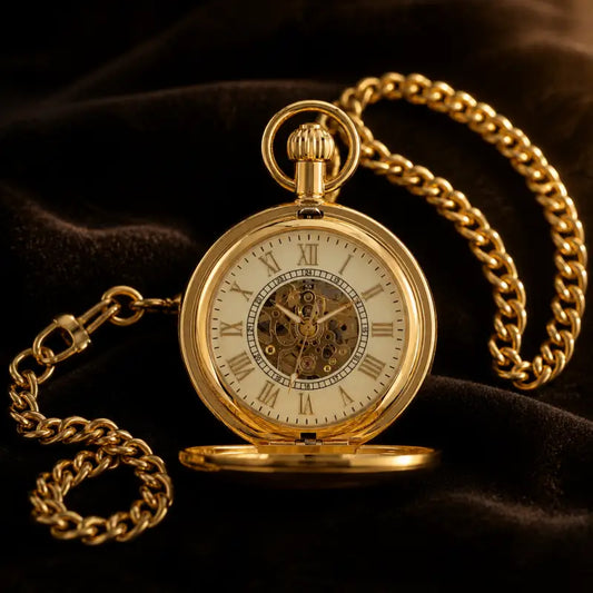 Gegraveerd Hunter mechanisch zakhorloge - Univers Gousset