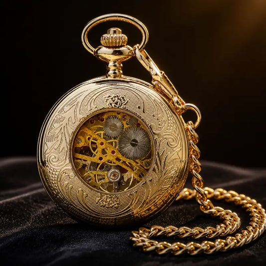 Halfjager mechanisch zakhorloge met skelet - Univers Gousset