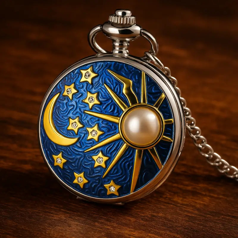 Klassiek hangend zakhorloge voor heren en dames met sierlijk hemels ontwerp