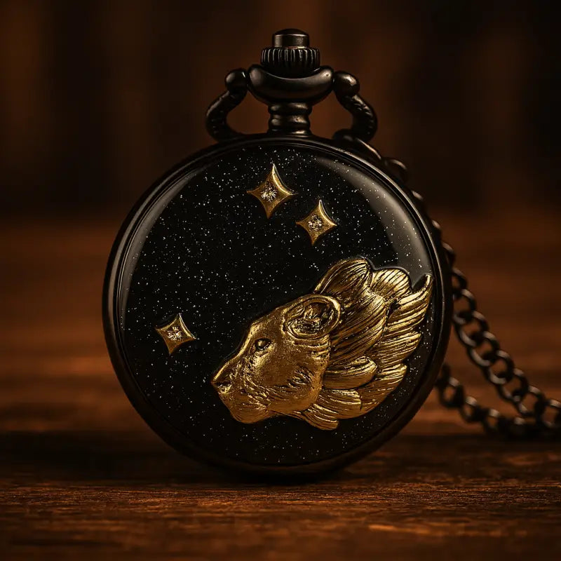 Klassiek hangend zakhorloge voor heren en dames, zak met gouden accenten