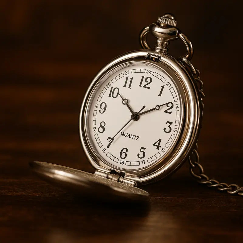 Klassiek hangend zakhorloge heren dames in elegant zilver voor iedereen