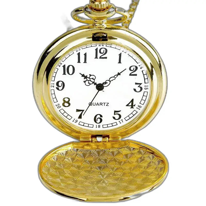 Gouden zakhorloge met open deksel van Full Hunter Luxury Regulator Pocket Watch