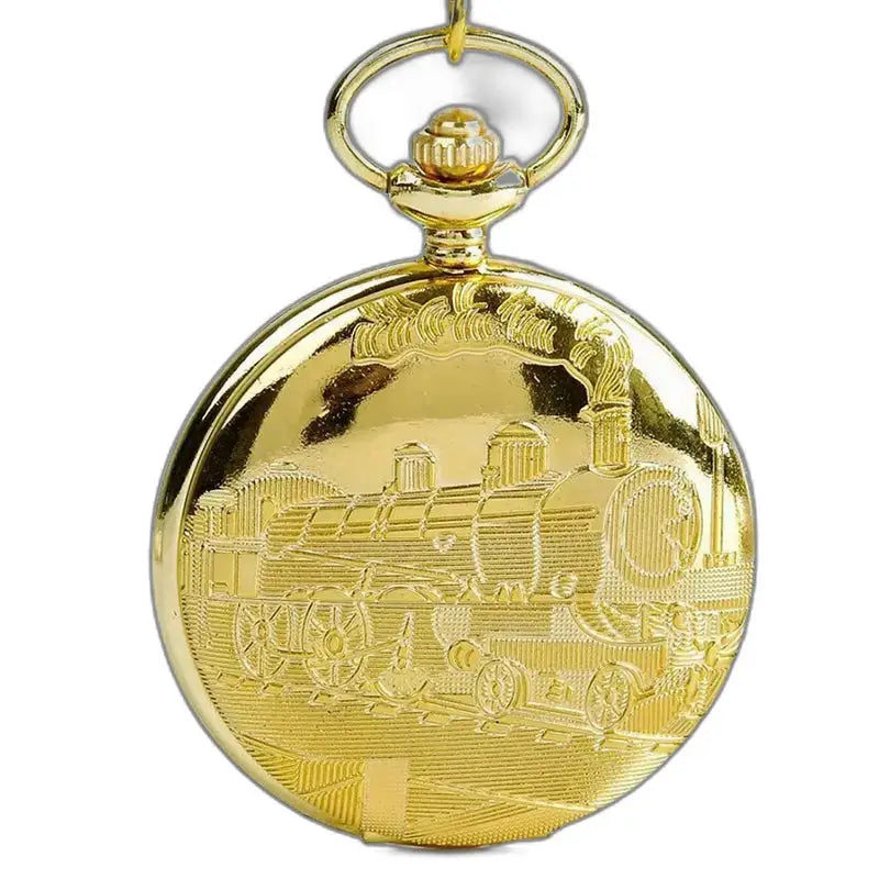 Volledig Hunter luxe regelaarzakhorloge met gouden treinontwerp