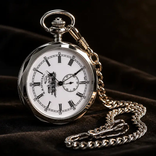 Vintage mechanisch zakhorloge met open gezicht - Univers Gousset