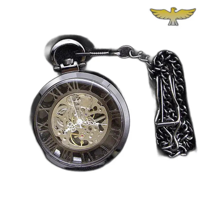 Heren automatisch skeletzakhorloge voor dames, met ketting en zichtbaar mechanisme