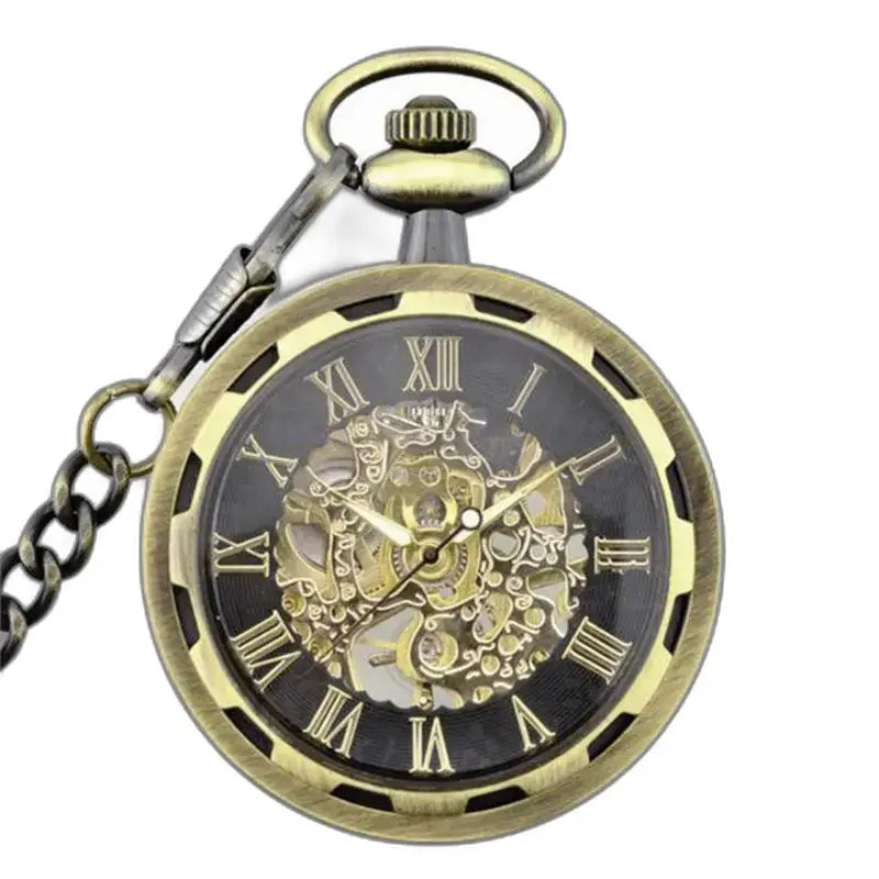 Luxe skeletzakhorloge voor heren en dames met zichtbaar mechanisme en antiek ontwerp