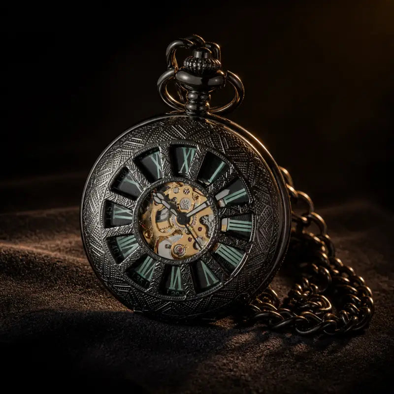Halfjager mechanisch zakhorloge met skelet - Univers Gousset