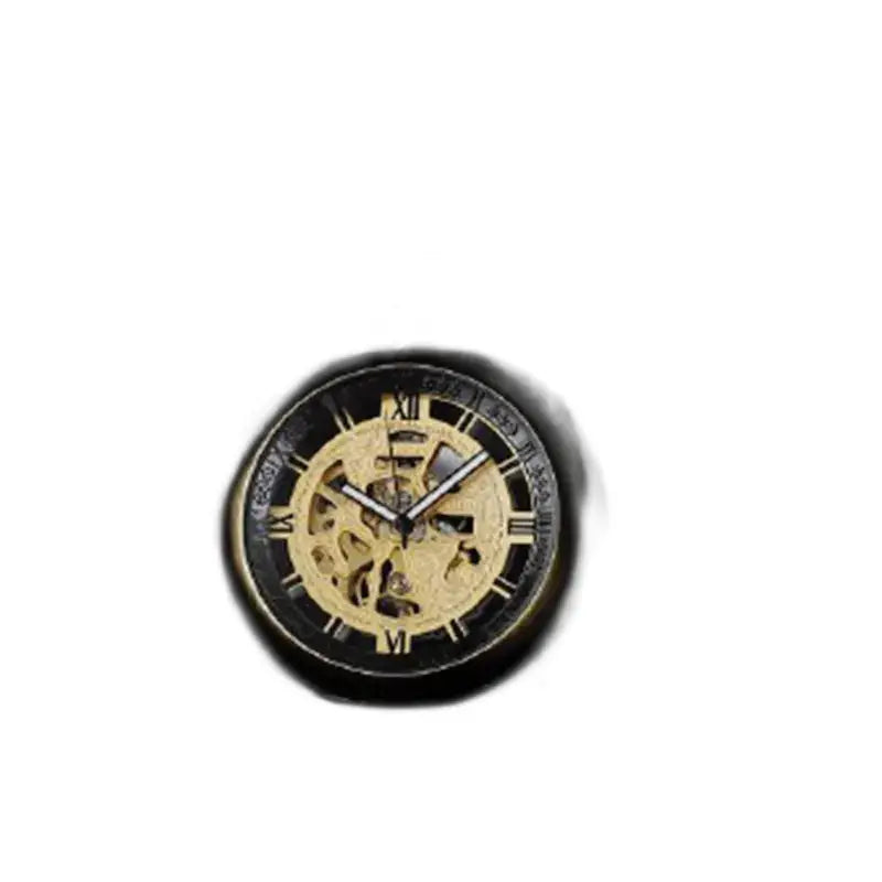 Modern chic zakhorloge met een zwart-gouden skeleton wijzerplaat voor herenzakhorloge