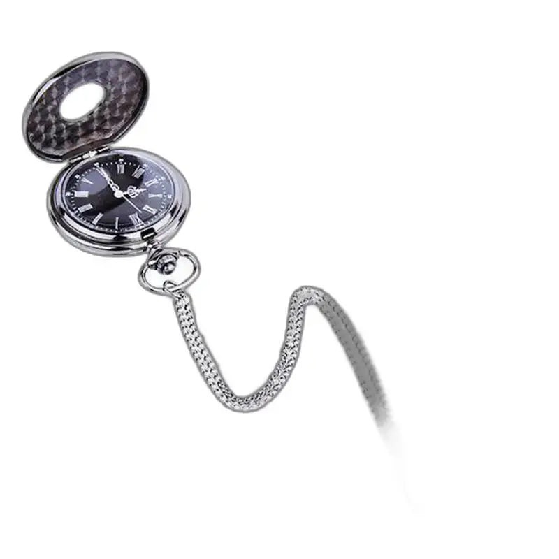 Klassiek herenzakhorloge met Romeinse cijfers en zilveren ketting