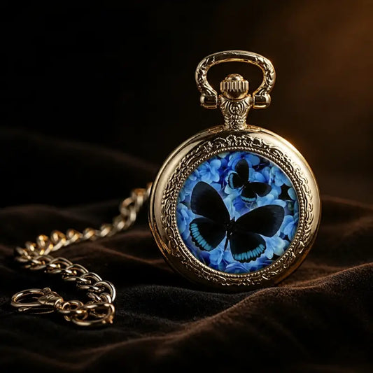 Zakhorloge met vlinderhanger voor dames - Univers Gousset