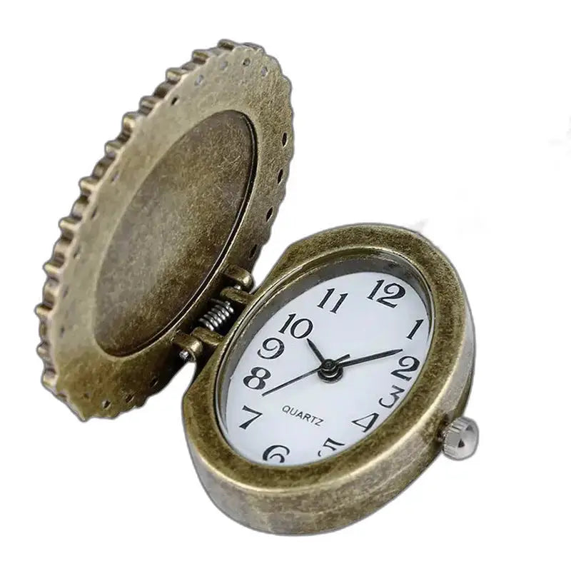 Fancy Style Bronze Ariel hangend horloge, antiek open hangend horloge