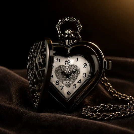 Dameszakhorloge met kwartshart en hanger - Univers Gousset