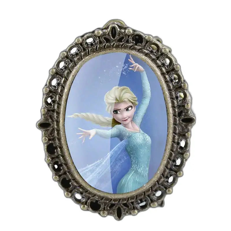 Elsa hanger in sierlijk frame Vintage bronzen Elsa hanger horloge