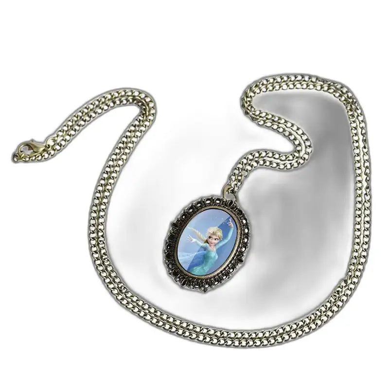 Vintage Elsa hangend horloge in brons met elegante en nostalgische Elsa hanger