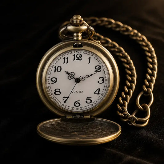 Vintage dameszakhorloge met harthanger - Univers Gousset