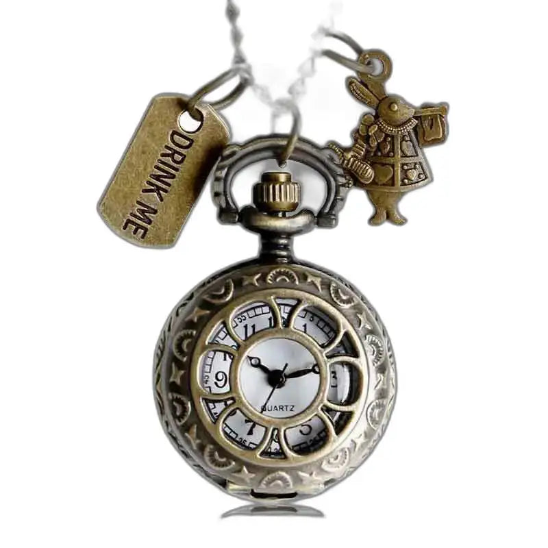 Dames hangend horloge met medaillonketting, elegant en charmant zakhorloge