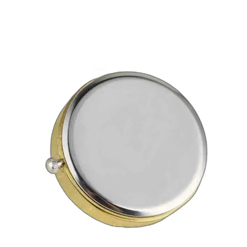 Ronde pillendoos in goud en zilver voor elegant gouden chic dameshorloge met hanger