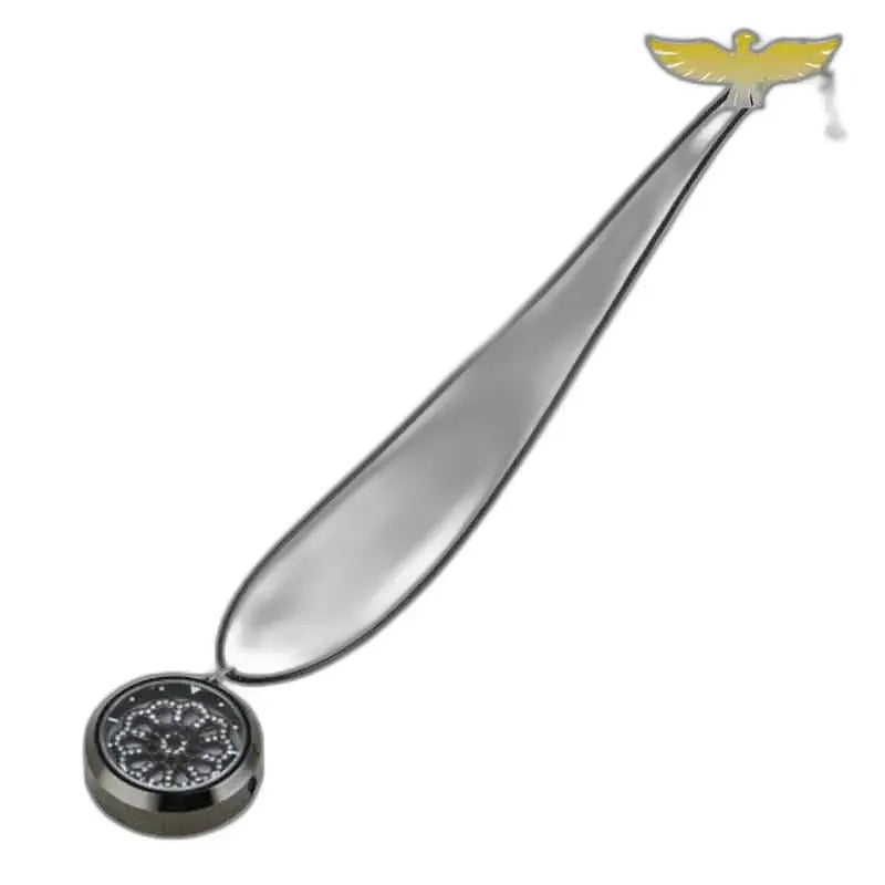 Zilveren boekenlegger met vogel en medaillon voor Black Rose dameshorloge met hanger