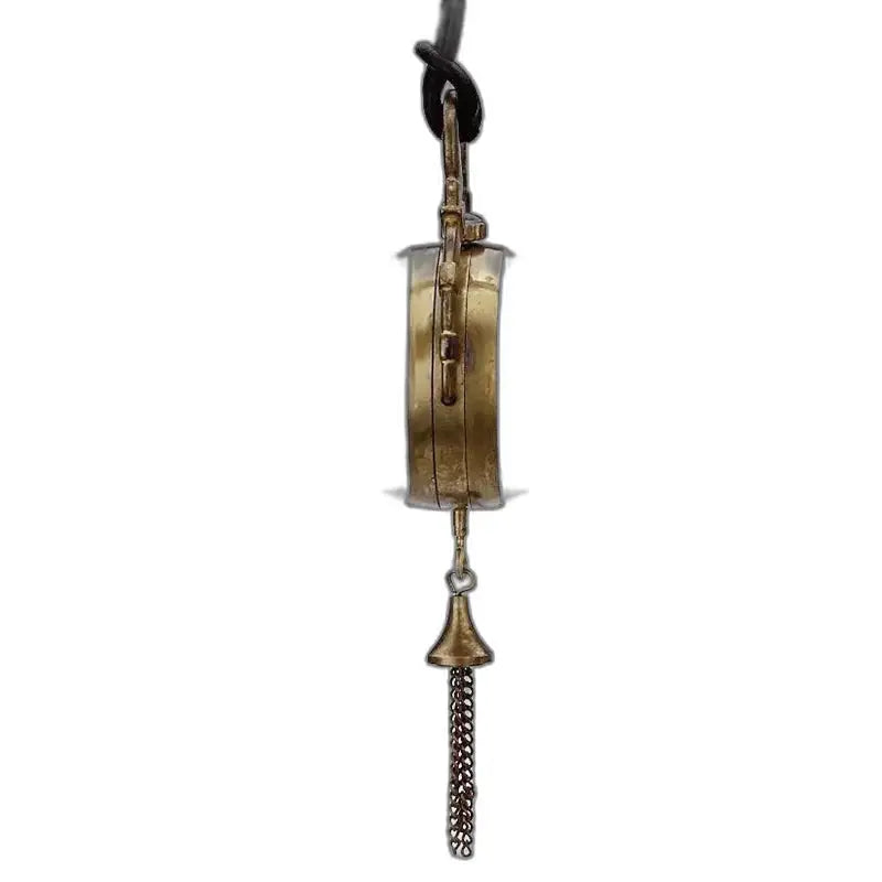 Hangende koperen katrol met ketting voor uniek mechanisch hangend horloge