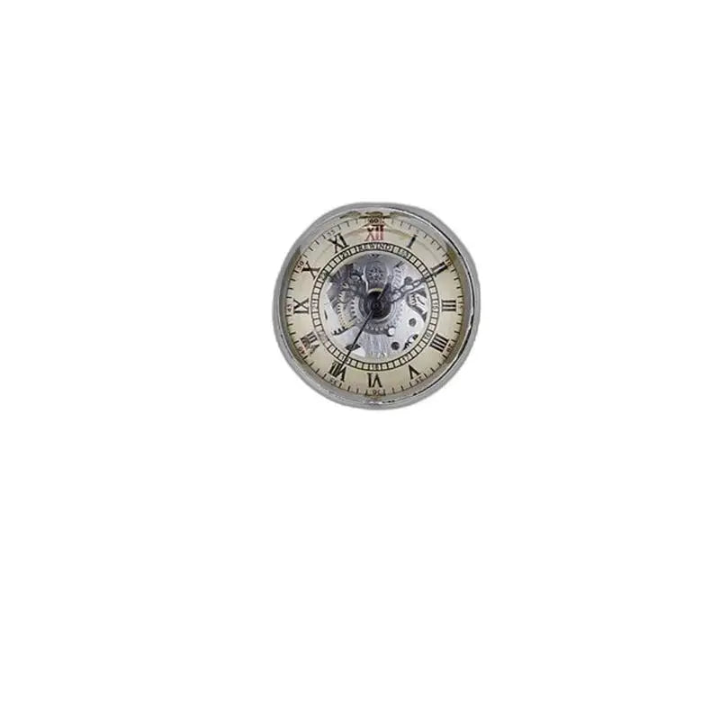 Vintage dameszilverbrons mechanisch hangerhorloge met een zilveren kast