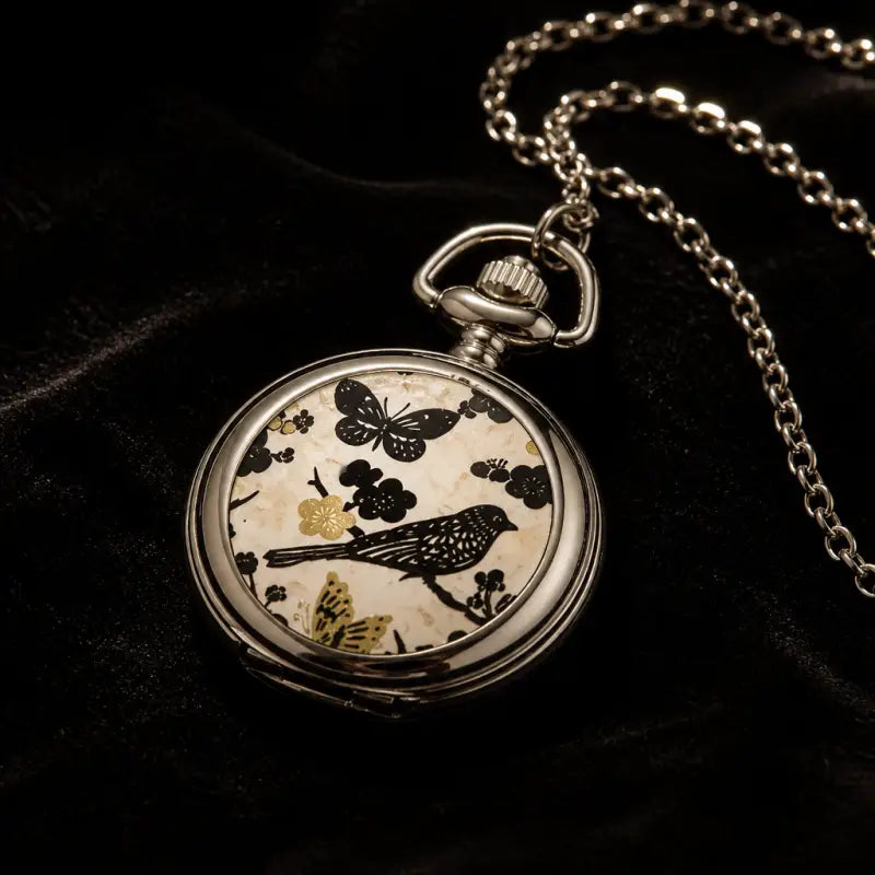 Zakhorlogeketting met bloemenhanger voor dames - Univers Gousset