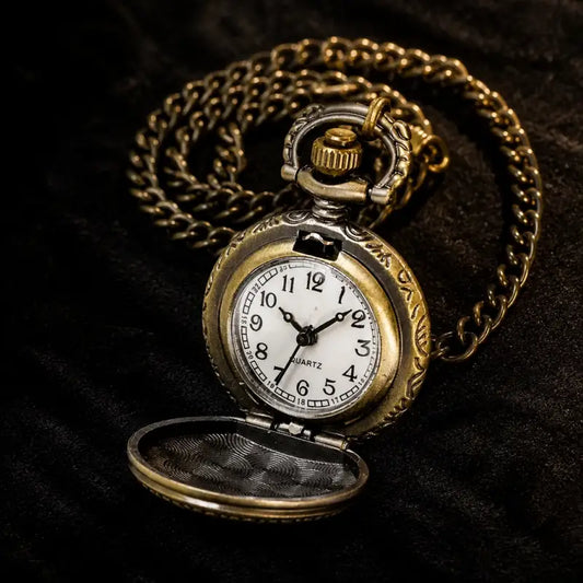 Vintage zakhorloge met bloemenhanger voor dames - Univers Gousset
