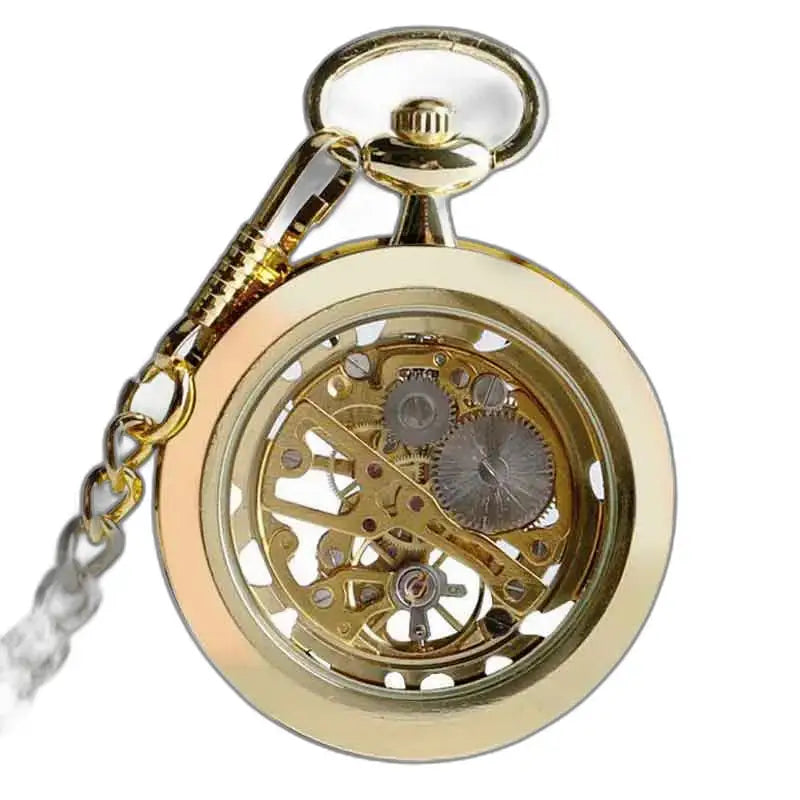 Luxe gouden hartzakhorloge met automatisch mechanisme en elegant ontwerp