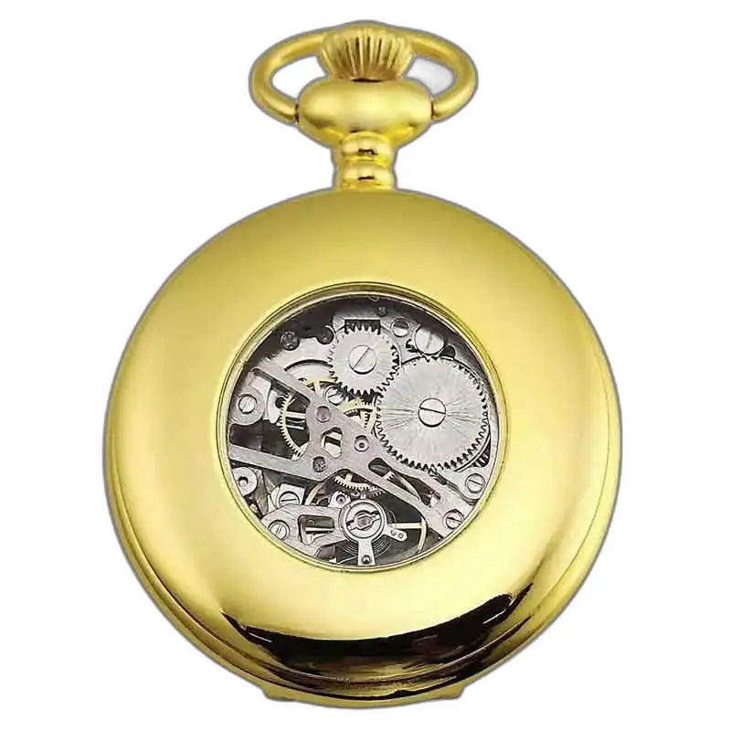 Luxe zakhorloge met gouden adelaars en elegante gouden amethist
