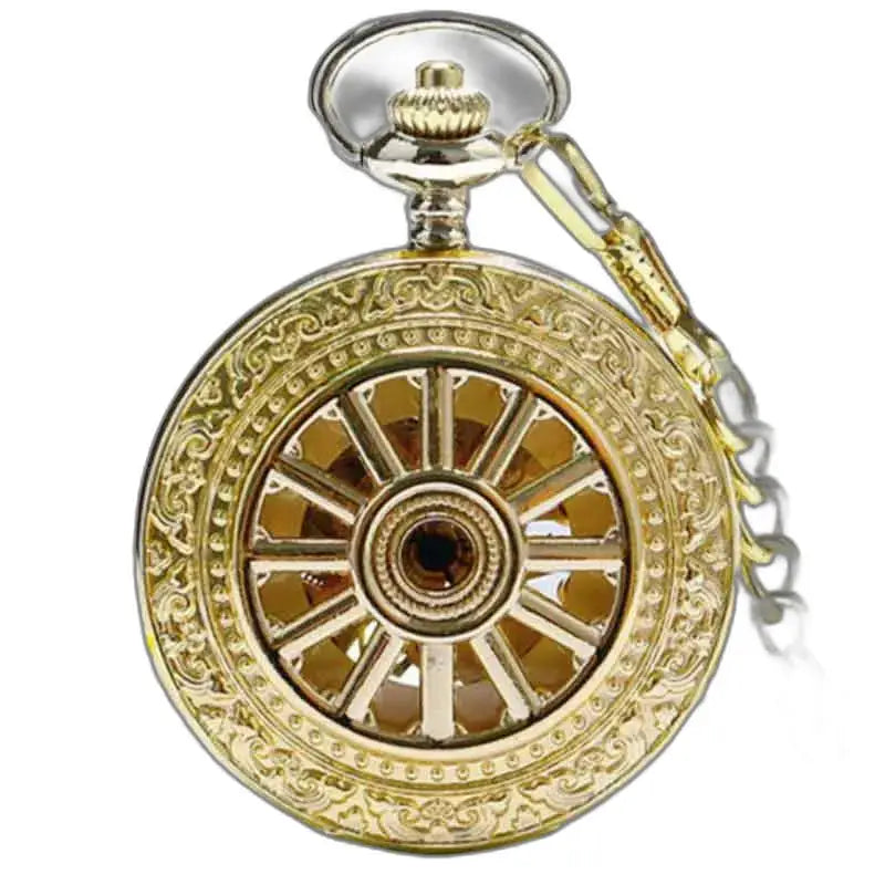 Luxe gouden granaatzakhorloge met sierlijk gouden detail