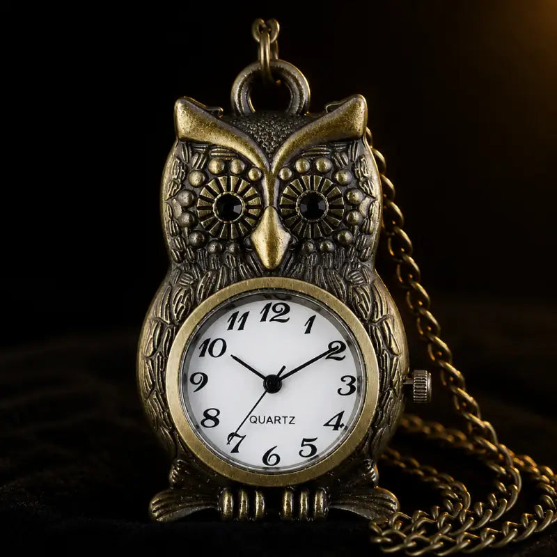 Vintage gegraveerd uilzakhorloge - Univers Gousset
