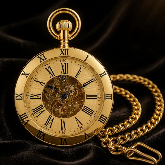 Mechanisch stalen zakhorloge voor heren - Univers Gousset