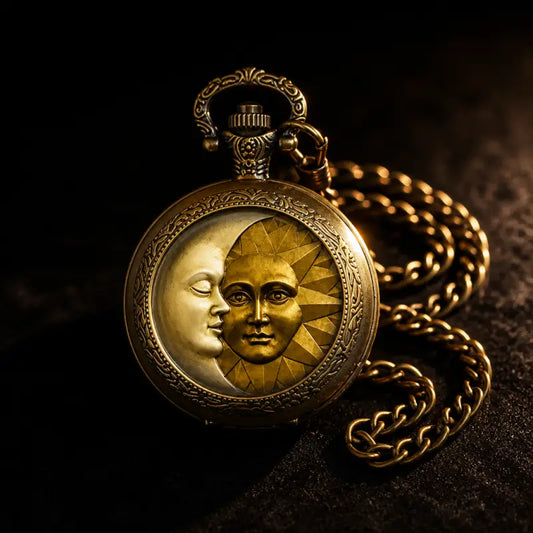 Vintage quartz zonneketting zakhorloge - Univers Gousset