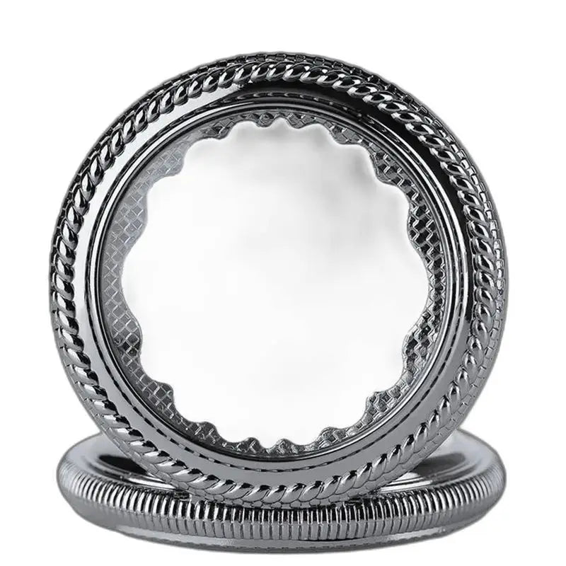 Zilveren decoratieve ring voor Steampunk zakhorloge met analoog display