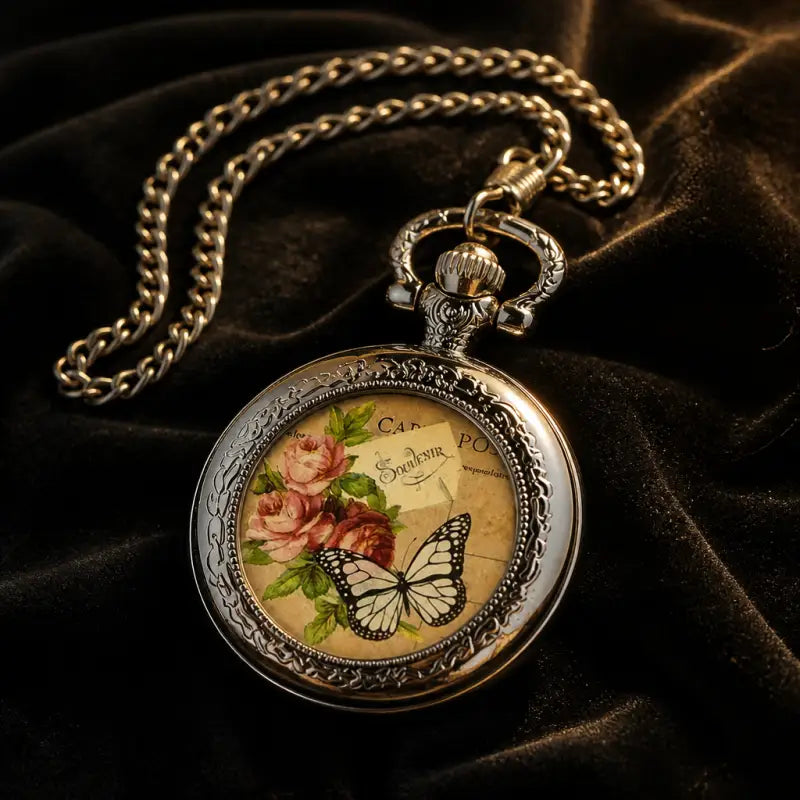 Zakhorloge met vlinderkwarts voor dames - Univers Gousset