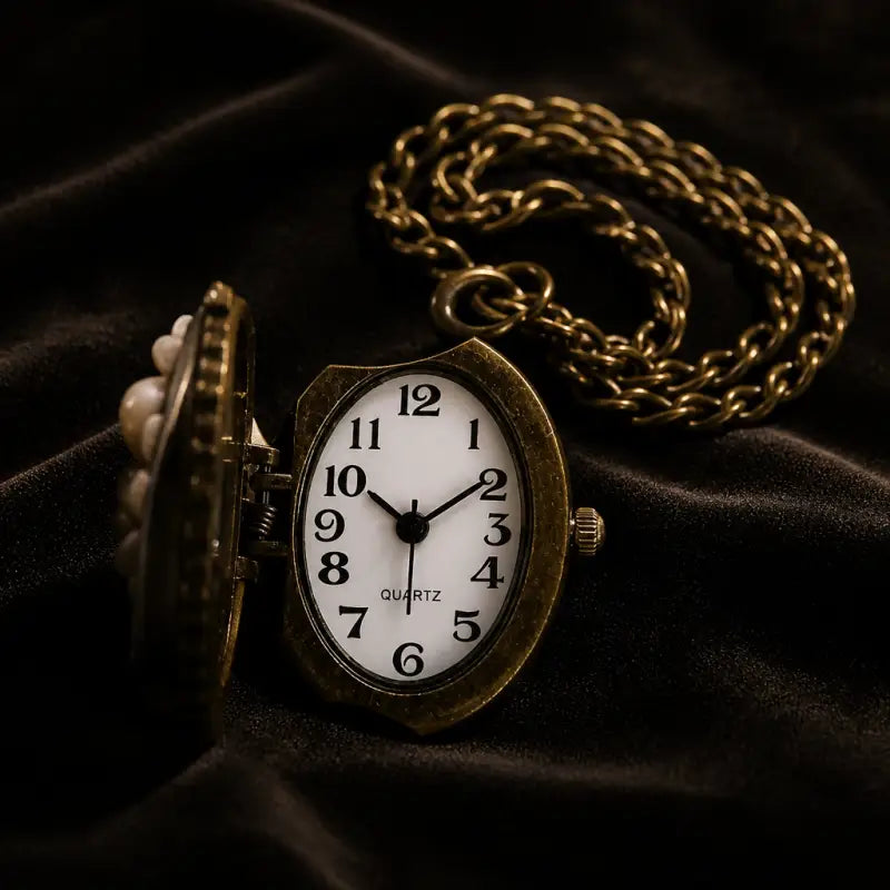 Zakhorloge met vlinderbloem en hanger voor dames - Univers Gousset